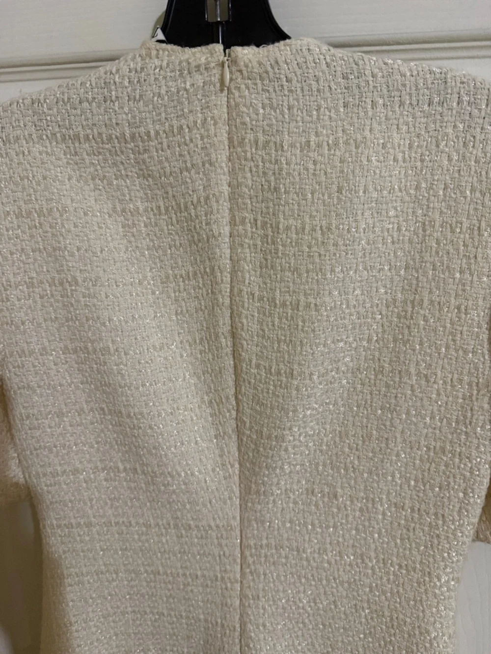 Zara Cream Fringe-Hem Maxi Dress